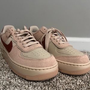 Brand New Nike Air Force 1 Shadow "Shimmer/Sanddrift/Pearl White/Mars Stone"